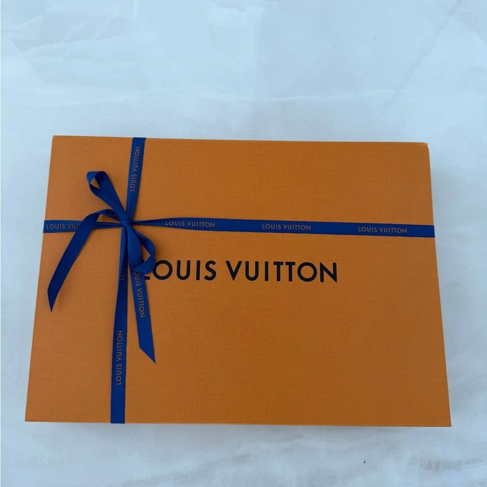 Louis Vuitton New “Button” Close Box w Tissue Ribbon Receipt Holder Shopping Bag - Picture 15 of 16